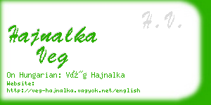 hajnalka veg business card